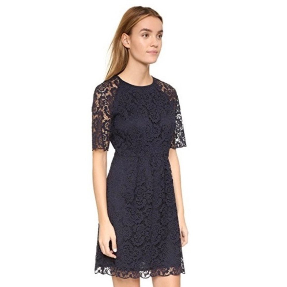 MADEWELL Magnolia Lace Dress Navy 4